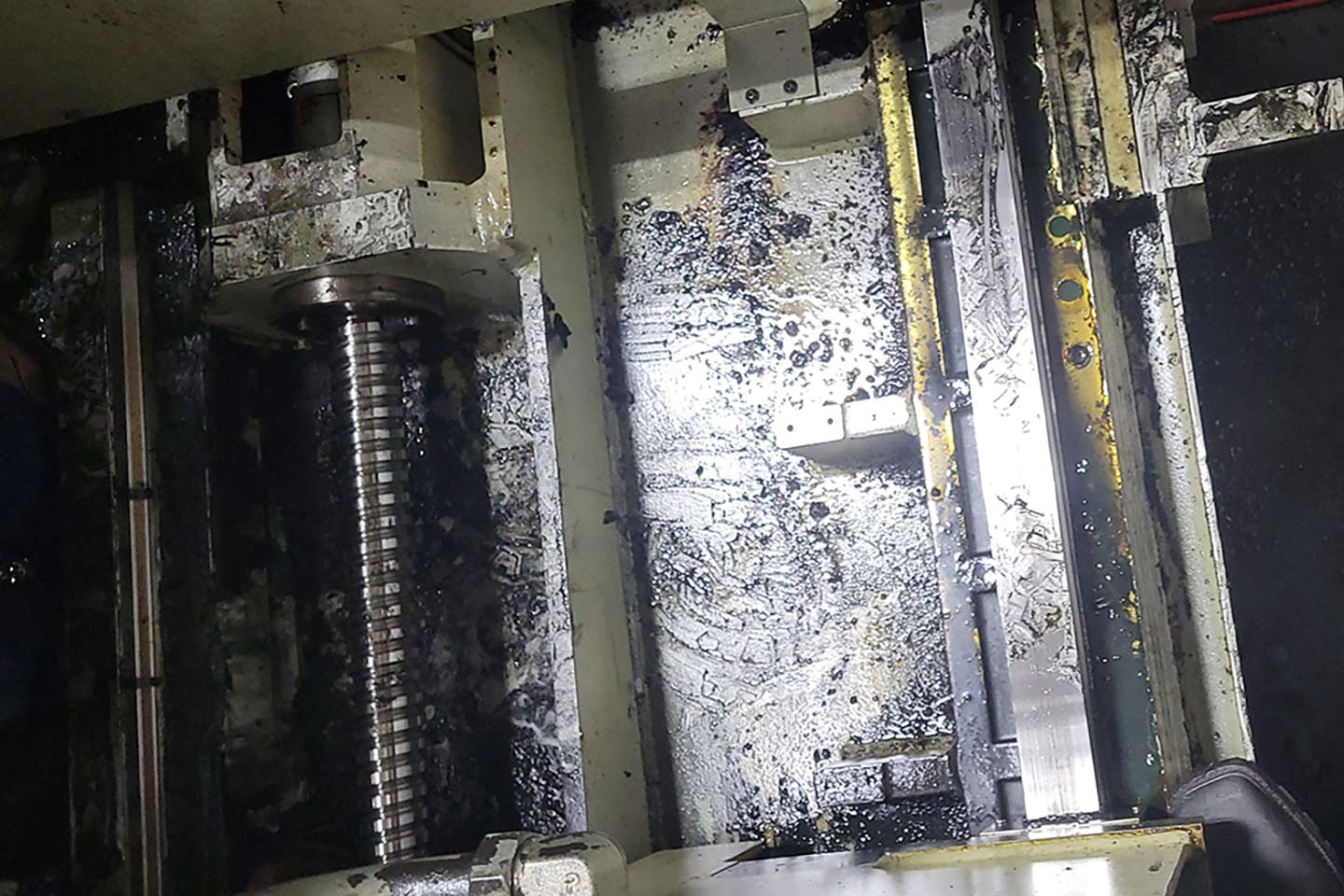 view from above a machine component